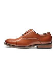 Boy's Classic Kids Oxfords Lace-Up Dress Shoes For Little Big Kid - 棕色 - 查看 2