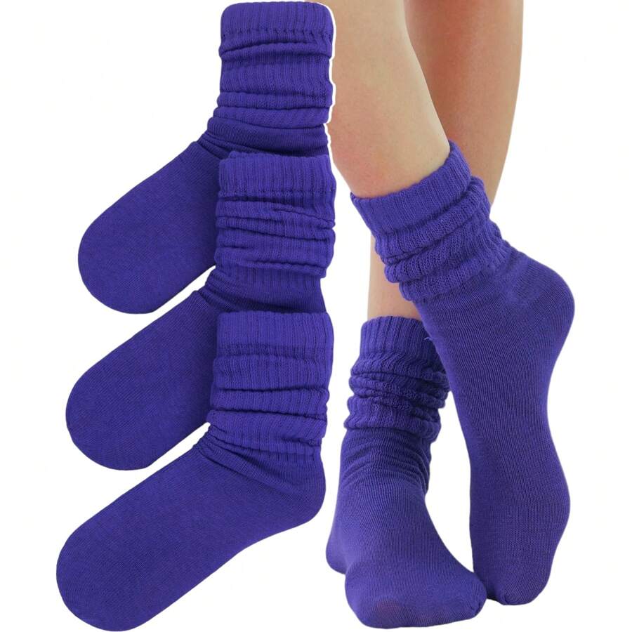 Calcetines por Encima de la Rodilla de Mujer - Morado - Ver 1