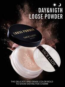 Polvo Facial Sace Lady, Acabado Mate, Control De Aceite, Larga Duración, Suave, 3 Colores, Polvo Suelto De 9g Para Fijación - 01 - Ver 7