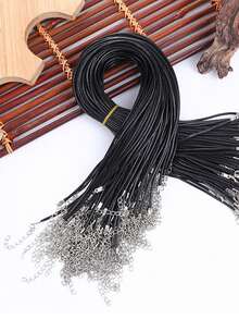 10入組皮繩項鍊繩,diy珠寶手工皮質可調編織繩,項鍊吊墜,diy項鍊皮繩,項鍊繩,珠寶製作配件,皮繩,繩 - 彩色 - 查看 6