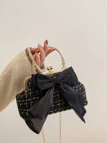 2025 New Rhinestone Chain Clutch Bag, Fashionable Elegant Party Shoulder Handbag, Available In Various Floral Patterns (Patterns Are Randomly Shipped)