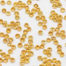 200/400/600入組2.5mm壓縮珠罩,帶扁平端,圓形分隔珠,金屬珠寶製作diy手工工具材料