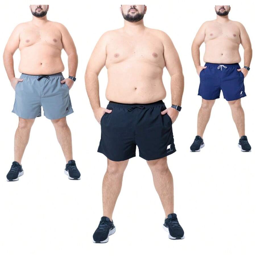 Arraia Maori Men Plus Size Shorts - 01 Black 01 Gray 01 Navy - View 1