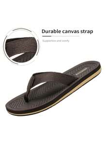 Men's Flip Flops Thong Sandals Comfortable Light Weight Beach Shoes - 摩卡棕 - 查看 3