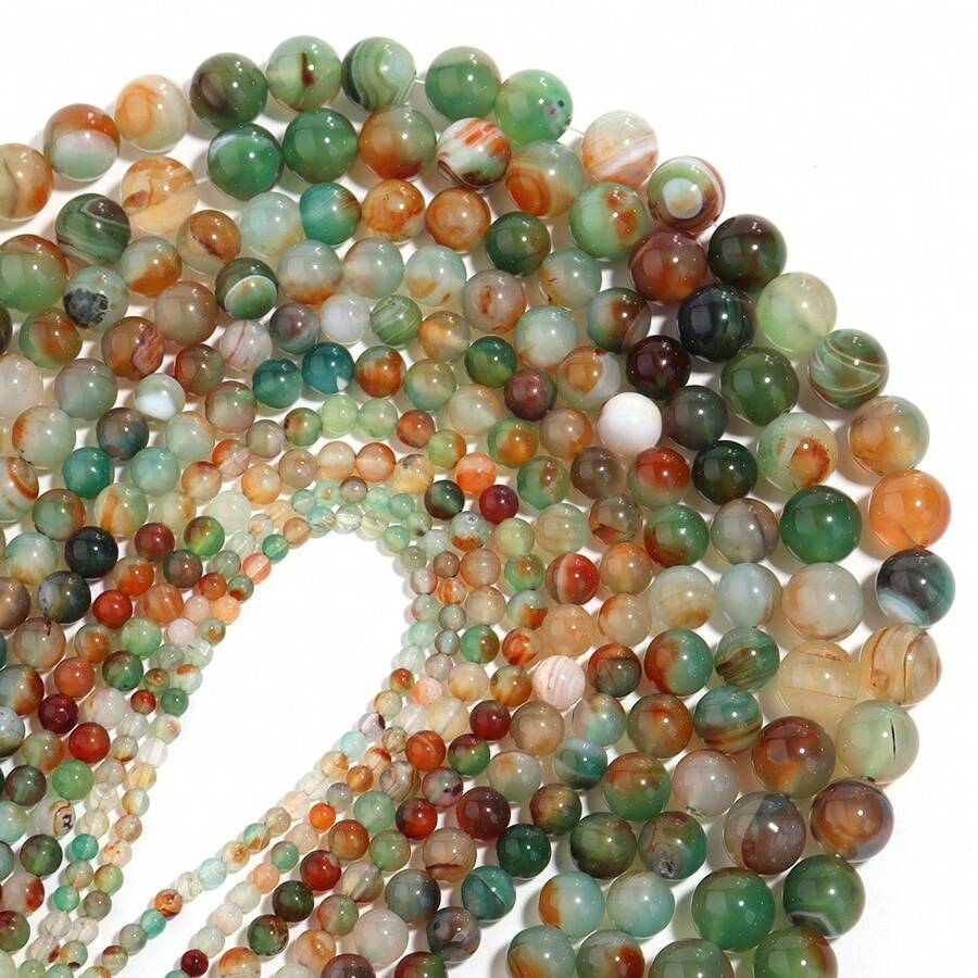 1 Strand Natural Peacock Agate Stone Beads 4/6/8/10/12mm