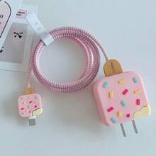 4pcs Hình Ice Cream 20W Bộ sạc Vỏ bảo vệ - Nhiều màu - Xem 6