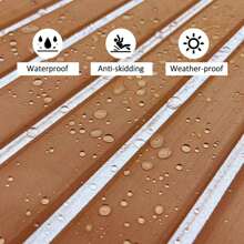1 Pieza Hojas De Cubierta De Espuma De Eva Para Bote 60 X 240 Cm - 7 Mm De Grosor, Estera Antideslizante De Madera Falsa De Teca Para Pisos Marinos De Kayak Rv Yate Embarcación Motorizada Patineta Skimboard Cubierta Para Piscina Jardín