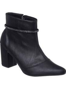 Women Mid-Calf Boots - 黑色 - 查看 2