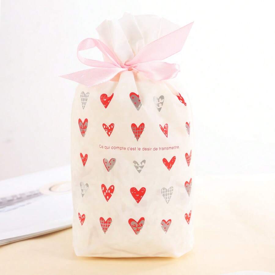 5pcs 5.9*9.25in Festival Party Gift Bags Drawstring Pouch Candy Bags - Multicolor - View 1