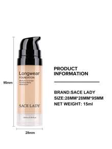Sace Lady霧面水凝粉底液15ml,無毛孔妝面,防水持久,臉部化妝 - 05 Medium - 查看 4