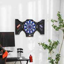 SPORTNOW Diana Electrónica Plegable con 31 Juegos para 8 Jugadores Juego de Dardo Electrónico con 6 Dardos y 6 Puntas de Repuesto Pantalla LCD 83x45x4 cm Negro - Negro - Ver 1