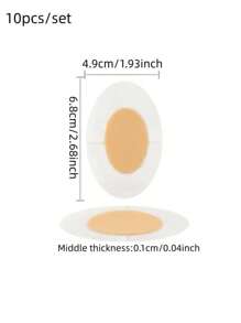 10pcs/Pack Anti-Friction Heel Blister Pad Protector, Invisible Shoe Grips For High Heels, Toe Pads - Apricot - View 5