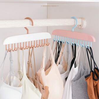 1 个带 8 个挂钩的衣架，用于存储，适用于衣柜、胸罩衣架、背心衣架、流行可旋转、塑料衣架、壁橱衣架、节省空间的衣架、壁挂式存储、浴室挂钩、厨房挂钩、衣柜存储架以及宿舍和公寓的存储空间。可以存储背心、胸罩、围巾装饰品装饰节日装饰房间装饰家居装饰卧室装饰礼服裤子鞋子牛仔裤靴子裙子卧室、收纳袋、收纳袋、家居存储、女士白色 T 恤、女士黑色裤子、女士冬装、连衣裙、女士冬装、优雅女士连衣裙、女士白衬衫、长袖、女士白色连体裤、女士春季连衣裙、女士春季服装、春季、春季服装、极简主义、夏季上衣