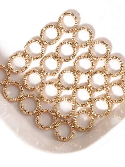 50 Peças/pacote Anéis De Salto Redondos De 8/10/12/15/20mm Twisted Open Split Rings Jump Rings Connector Para Fornecimentos De Achados De Fabricação De Joias Diy