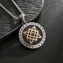 SeuSuk 1pc Men's Fashion Celtic Knot Cross Pendant Necklace - Silver - View 7