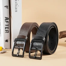 男女通用合金针扣休闲PU皮腰带，适合商务人士和学生，是复古夏季、校园休闲、商务、送给男友、丈夫、父亲、男士的理想礼物之选，日常穿着，时尚百搭，适合青少年、户外、度假、运动、旅行、街头、波西米亚风、复古秋季、万圣节等秋冬季配饰，也适合青少年、青年、男士，休闲、户外、运动、度假、毕业礼物、生日礼物、日常穿着。