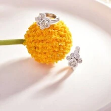 Orecchini A Forma Di Zampa Di Cane Carini Adatti A Ragazze Adolescenti E Signore, Clip Per Orecchio Anti-allergico Con Decorazione In Zircone Cubico, Perfetti Per L'uso Quotidiano E Come Regalo Di Compleanno