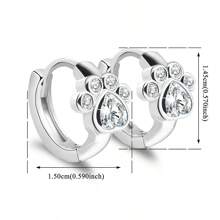 Orecchini A Forma Di Zampa Di Cane Carini Adatti A Ragazze Adolescenti E Signore, Clip Per Orecchio Anti-allergico Con Decorazione In Zircone Cubico, Perfetti Per L'uso Quotidiano E Come Regalo Di Compleanno