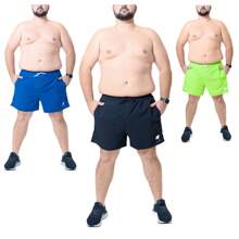 Arraia Maori Men Plus Size Shorts - 01 Black 01 Royal 01 Lemon - View 1