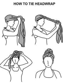 女士纯色头巾帽 - 多功能时尚无檐头饰，适合户外休闲穿着，具有防尘设计、隔热和可转换围巾包裹功能 - 黑色 - 查看 3