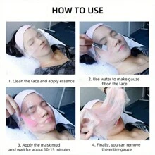 50/100 Uds Mascarilla Facial Natural Desechable Súper Fina Para Salón De Belleza Diy, 25cm * 30cm - Blanco - Ver 6