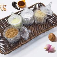 Luxury Style Glass Spice Jar Set With Glass Pepper Powder Bottle For Kitchen Storage - White - View 1