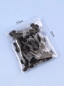 50支装美甲海绵魔杖，渐变美甲刷，胶片粘贴钻刷，双头设计 - 黑色 - 查看 9