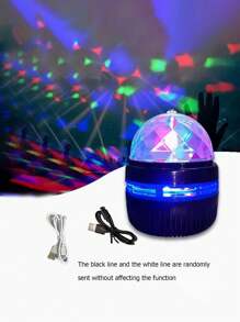 1pc Multicolored Rotating Stage Disco Light - Multicolor - View 2