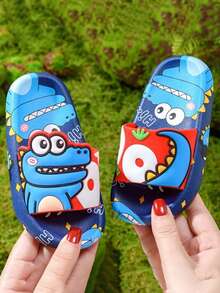 Bonitas sandalias suaves super cómodas de cocodrilo tierno dibujos animados - Azul - Ver 1