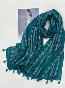 Boho 1 chiếc khăn choàng đầu màu trơn thời trang đa năng giản dị cổ điển thanh lịch cho phụ nữ, xuân/hè đông thu - Nhiều màu - Xem 5