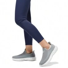 STQ Slip On Sneakers Women Convenient Hands Free Walking Shoes Comfort Arch Support - LIGHTGREYTEAL - View 1