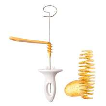 Option To Choose Quantity- Spiral Potato Slicer, Handheld Vegetable Slicer, Manual Twisty French Fry Cutter, Rotation Potato Tower Cutter - Multicolor - View 6