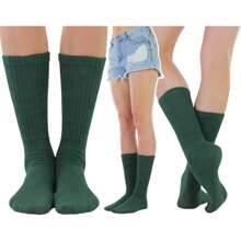 Calcetines por Encima de la Rodilla de Mujer - Cazador verde - Ver 3