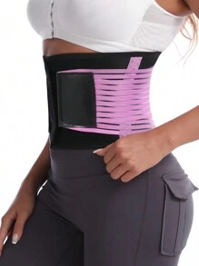 Sports Outdoor 1pc Two Tone Synthetic Rubber Sports Waist Belt Shapewear Waist Trainer Corset - Mauve Purple - View 4