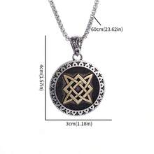 SeuSuk 1pc Men's Fashion Celtic Knot Cross Pendant Necklace - Silver - View 2