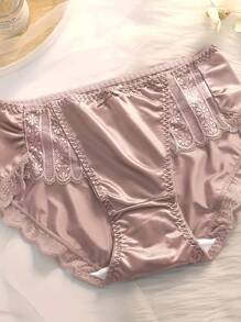 3 件套女士性感低腰无缝透气舒适蕾丝内裤内衣（法式） - 彩色 - 查看 6