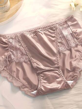 3 件套女士性感低腰无缝透气舒适蕾丝内裤内衣（法式）