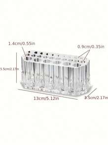 1 pièce Porte-pinceaux de maquillage en acrylique, organisateur de vernis à ongles. Boîte de rangement et d'affichage de cosmétiques transparente pour pinceaux, étuis à rouge à lèvres, mascara, etc. 26 emplacements. Idéal pour les vacances, la salle de bain, la chambre. Grande capacité, sac de maquillage, indispensable de voyage. - Transparent - Voir 6