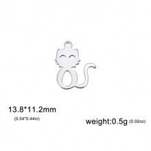 5 cái/bộ Thép không gỉ Thú vật & Côn trùng Hình dạng DIY Mini Vật rủ xuống Đối với Vòng tay , Dây chuyền , vòng chân - loạt động vật - Xem 21