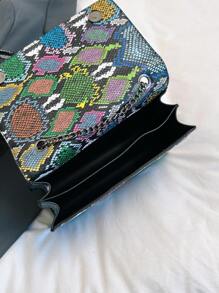 Fashionable Embroidery Thread Pu Colored Chain Shoulder Bag Women's Crossbody And Handbag - Multicolor - View 11