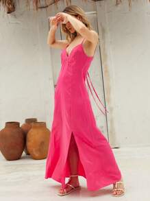 Women Dresses - Màu Hồng Tươi - Xem 3