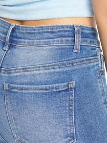 Jeans para mujer Cremallera - Azul lavado medio - Ver 5