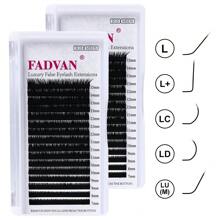 Fadvan 16 排 7-15 毫米 L/L+/LC/LD/LU 卷翘睫毛延长单根睫毛用于嫁接丝质柔软经典假睫毛用品、自然、睫毛技术用品 - 黑色 - 查看 6