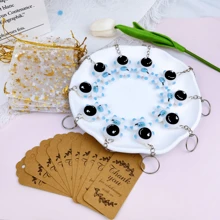 10 件/套宇航员太空主题钥匙扣，包括星星、月亮、感谢卡、牛皮纸标签和欧根纱袋，适用于派对、学校、颁奖和送礼场合、学校用品