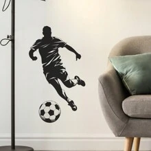 1 miếng dán tường bóng đá thể thao nhiều màu sắc, hình dán, decal dán tường, decal vinyl trang trí nhà cửa, vật dụng trang trí mùa xuân làm mới ngôi nhà của bạn, hình dán trang trí lễ hội quà tặng sinh nhật tốt nghiệp - màu đen - Xem 6
