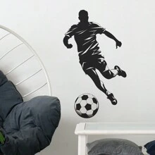 1 miếng dán tường bóng đá thể thao nhiều màu sắc, hình dán, decal dán tường, decal vinyl trang trí nhà cửa, vật dụng trang trí mùa xuân làm mới ngôi nhà của bạn, hình dán trang trí lễ hội quà tặng sinh nhật tốt nghiệp - màu đen - Xem 7