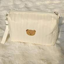 1 Peça Bolsa De Fraldas Elegante E Portátil No Estilo De Bolsa De Mão Para Bebê E Mamãe, Com Anexos Para Carrinho De Bebê