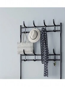Zapatero para armario,organizador de zapatos con sombrero, perchero, estante de entrada para almacenamiento - Blanco - Ver 5