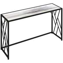 HOMCOM Console Table, Industrial Sofa Table With Metal Frame For Living Room, Hallway, 120 Cm, Grey - Grey - View 7