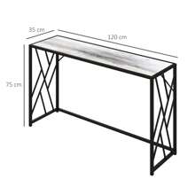 HOMCOM Console Table, Industrial Sofa Table With Metal Frame For Living Room, Hallway, 120 Cm, Grey - Grey - View 6